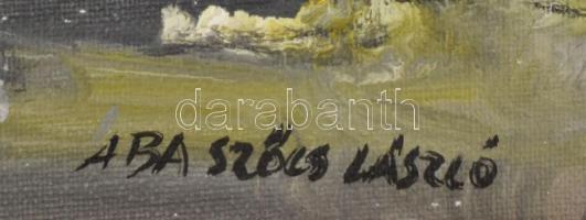 Aba Szőcs László (1944-2018): Tanya. Olaj, vászon. Jelezve jobbra lent. Dekoratív fakeretben. 40x60 ...