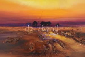 Tóth Rozália (1946-2015): Tanya. Olaj, vegyes technika, farost. Jelezve balra lent. Fakeretben. 40x8...