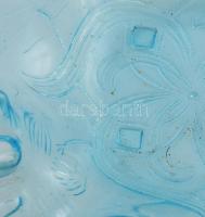 cca 1900-1930, Kék uránüveg kínáló. Jelzés nélkül, kis kopással, d: 22,5 cm /// Circa 1900-1930, blu...