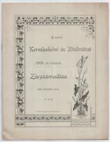 1902 A Nyitrai Kereskedelmi és Hitelintézet XXIX. évi üzletének zárszámadása 1901. deczember 31-én. Nyitra, Huszár István-ny., 12 p. Kiadói tűzött papírkötés, a hátsó borítón kis sérüléssel, a lapok egy részén hajtásnyommal.