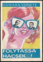 1968 "Folytassa Hacsek...!" kamara varieté színes prospektus