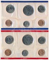 Amerikai Egyesült Államok 1990P 1c-1/2$ (5xklf) + "Philadelphia" zseton forgalmi sor lezár...