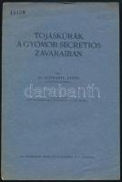 1935 Dr. Schwartz Dezső: Tojáskúrák a gyomor secretiós zavaraiban, különlenyomat, 3p