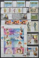 Szép modern nyugat-európai motívum tétel, sorok, blokkok, kisívek, benne sok Portugália, Azori-szige...