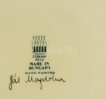 Zsolnay porcelán tál. Kézzel festett, jelzett, hibátlan d: 24 cm