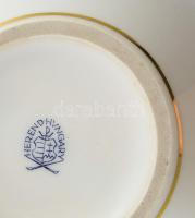 Herendi Viktória mintás porcelán váza. Kézzel festett, jelzett, hibátlan m: 14 cm
