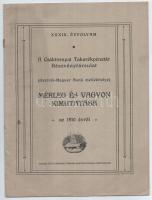 1911 A Csáktornyai Takarékpénztár Rt. (Osztrák-Magyar Bank mellékhelye) mérleg és vagyon kimutatása az 1910. évről. XXXIX. évfolyam. Csáktornya, Fischel Fülöp (Strausz Sándor)-ny., 12 p. Kiadói tűzött papírkötés.