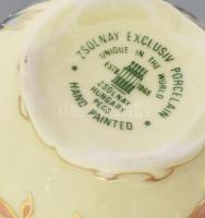 Zsolnay búzavirág mintás két mokkás csésze készlet. Kézzel festett, jelzett, hibátlan, eredeti doboz...