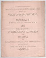 1905 A Csáktornyán székelő Muraközi Takarékpénztár Rt. XXIV. évi vagyonkimutatása és mérlege az 1904. üzletévről. Csáktornya, Fischel Fülöp (Strausz Sándor)-ny., 16 p. Kiadói tűzött papírkötés, kissé koszos borítóval.