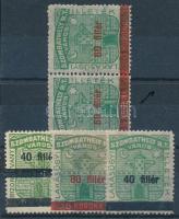 1921-1922 5 db Szombathely városi illetékbélyeg (Flóderer 420 pont)