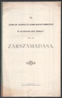 1903 Az ,,Ecsedi-láp lecsapoló és Szamos-balparti ármentesítő és belvízszabályozó társulat" 1902. évi zárszámadása. Nagykároly, 1903, Róth Károly-ny., 10+(2) p. Kiadói tűzött papírkötés, kissé sérült, foltos.