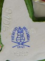 1941 Herendi rózsa. Jelzett, minimális pattogzással, d: 7 cm