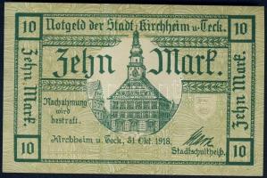 Német Birodalom/Császárság/Kircheim u. Teck 1918. 10M T:I