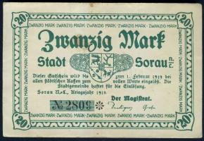 Német Birodalom/Császárság/Sorau 1918. 20M hivatalos érvénytelenítéssel T:II