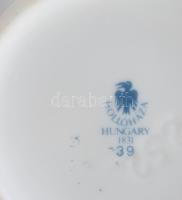Hollóházi hasas bögre, jelzett, m: 11,5 cm