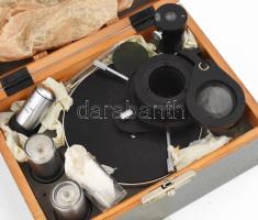 Zeiss Planakromat fáziskontraszt felszerelés, fadobozban, 20x15x10 cm