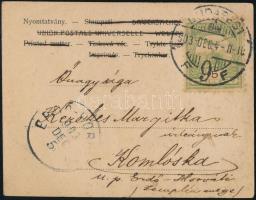 1903 Erdőhorvátiba küldött fotólap, kislány portréja, megírt, futott, 8,5×6,5 cm