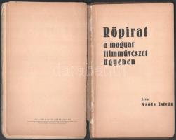 Szőts István: Röpirat a magyar filmművészet ügyében. Budapest, (1945), k.n. (Független-nyomda). Első...