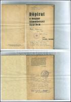 Szőts István: Röpirat a magyar filmművészet ügyében. Budapest, (1945), k.n. (Független-nyomda). Első...