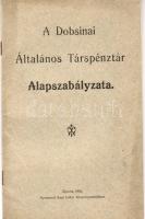A Dobsinai Általános Társpénztár alapszabályzata; Gyoma 1905 Kner Izidor nyomdája