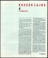 Kassák Lajos: 6 Typographia (teljes mappa), 1976. Szitanyomat, papír, részben jelzett a nyomaton. Pe...