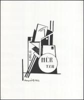 Kassák Lajos: 6 Typographia (teljes mappa), 1976. Szitanyomat, papír, részben jelzett a nyomaton. Pe...