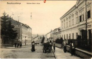 1909 Besztercebánya, Banská Bystrica; Bethlen Gábor utca, sóraktár, Adria szálloda. Machold F. kiadása / street view, hotel, salt warehouse (ragasztónyom / glue marks)