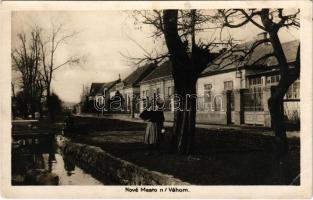 1929 Vágújhely, Neustadt an der Waag, Nové Mesto nad Váhom; utca / street (EB)