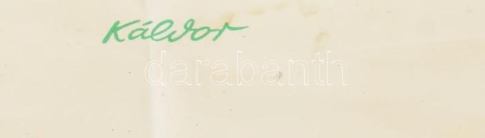 Káldor László (1905-1963): Nyertünk a Lottón plakát, hajtott, gyűrődésekkel, szakadással, 58×41 cm