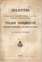 Jelentés Tolna vármegye selyemtenyésztéséről és selyemfonó iparáról az 1901-ik évben; Szegzárd 1902 Báter János nyomdája