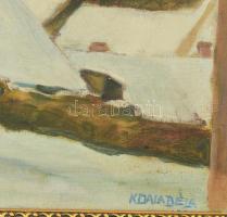 K Dala Béla (-): Budapesti utcarészlet, 1931. Olaj, vászon. Jelezve jobbra lent. Dekoratív, kissé sé...