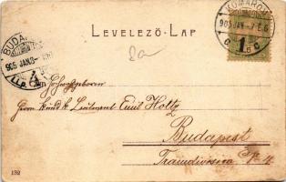 1905 Komárom, Komárno; Sehenswürdigkeit aus Komárom / részlet / street view