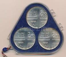 1977. 200Ft Ag (3xklf) "Magyar festők II. / Csontváry, Mányoki, Rippl-Rónai" érmesor plomb...