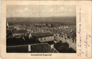 1918 Nagysink, Gross-Schenk, Cincul Mare, Cincu; látkép. C. & A. Wandschneider kiadása / general view (fl)