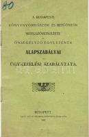 A budapesti Könyvnyomdászok és Betűöntők hitelszövetkezet önsegélyező egyletének alapszabályai 1903