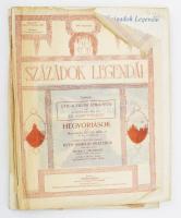 Századok legendái 1913. augusztus, októbert. Szerk.: Virter Ferenc: Benne: 1913. aug.: Déchy Mór: Hegyóriások, József Főherceg: Útiemlékeim Afrikából VI. 1913. október: József Főherceg: Útiemlékeim Afrikából VIII., Krúdy Gyula: Magyar király-idyllek. Bp., 1913, Országos Monográfia Társaság,(Hornyánszky -ny.), XXV-XLIV+31+1 p.; LXV-LXXXIV+29+1 p. Gazdag képanyaggal illusztrált. Korabeli reklámokkal. Kiadói papírkötések, a külső hártyapapír sérült.