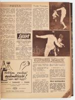 1960 Képes Sport teljes évfolyama egybekötve, VII. évf. 1-52. sz., félvászon-kötésben, nagyrészt jó ...