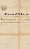 1848 Komádi, Bihar vármegye, nemesi úti levél