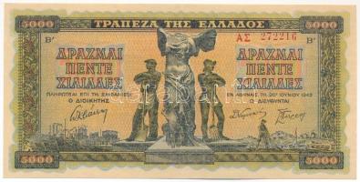 Görögország 1942. 5000Dr T:VF Greece 1942. 5000 Drachmai C:VF Krause P#119