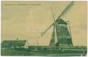 1911 Gyertyámos, Gertianosch, Gertiamos, Carpinis (Banat); Szélmalom. W.L. 1396. / Windmühle / windmill (EK)