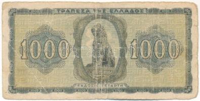 Görögország / Német megszállás 1942. 1000Dr T:VG kopás
Greece / German Occupation 1942. 1000 Drachm...
