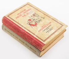 Benedek Elek: Magyar mese- és mondavilág II. kötet és III.kötet[2 kötetben.] Ezer év meseköltése. Meséli - -. (Széchy Gyula szövegrajzaival.) Első kötet I. fele. Hatodik kiadás. Budapest, [1929]. Athenaeum Irodalmi és Nyomdai R.-T. . Szövegközti és egészoldalas rajzokkal gazdagon. illusztrált. Részben kopottas félvászon kötésben.