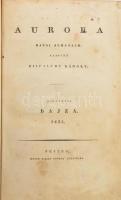 1835 Aurora. Hazai almanach. Alapítá Kisfaludy Károly. Folytatja Bajza [József.] XIV. évf. vagy új folyamat IV. éve. Pest,1835,Ifj. Kilian György. Korabeli aranyozott félbőr kötésben 1t. (litográfia) 425p. 5 t acélmetszetek Az utolsó 3 tartalom oldal másolattal pótolt igényesen