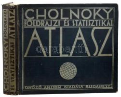 1927 dr. Cholnoky Jenő (szerk.): Földrajzi és statisztikai atlasz. 78 fő és 155 melléktérkép, világstatisztika. Szerk.: - -. Bp., 1927, Győző Andor. Egészvászon-kötés, minimális kopással