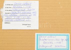 Reich Károly (1922-1988): Reggel (női akt). Szitanyomat, papír, jelzett a nyomaton, számozott (12/12...