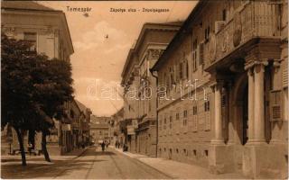 1917 Temesvár, Timisoara; Zápolya utca / Zápolyagasse / street view