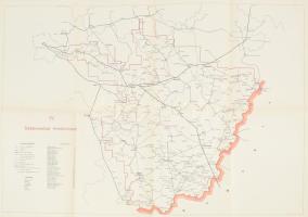 2 db vasúti vonaltérkép: Békéscsabai vonalcsoport (4. sz. lap) + Szegedi vonalcsoport (5. sz. lap), ...