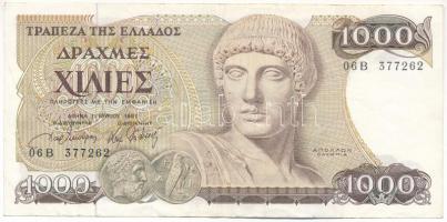 Görögország 1987. 1000Dr T:F erős papír Greece 1987. 1000 Drachmai C:F sturdy paper Krause P#202