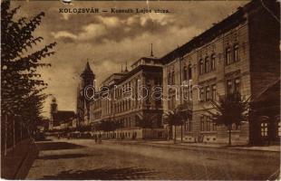 1912 Kolozsvár, Cluj; Kossuth Lajos utca / street view (b)