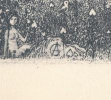 Gross Arnold (1929-2015): Az öröm ünnepe. Ofszet nyomat, papír, jelzett a nyomaton. Az 1973-ban megj...